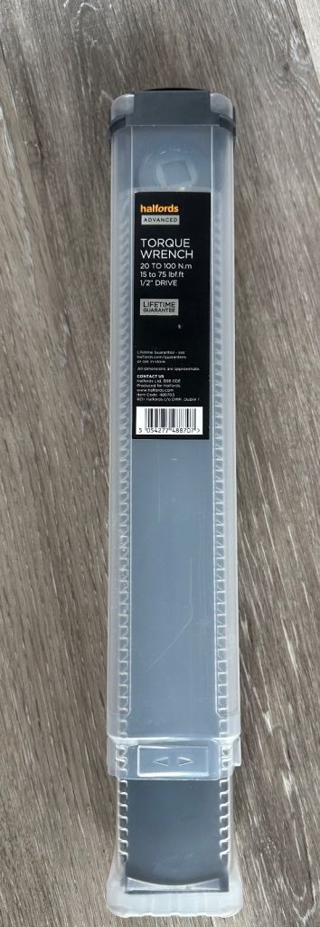Halfords Advanced Torque wrench 1/2"drive 20 to 100 N.m 15 To 75 lbs.ft