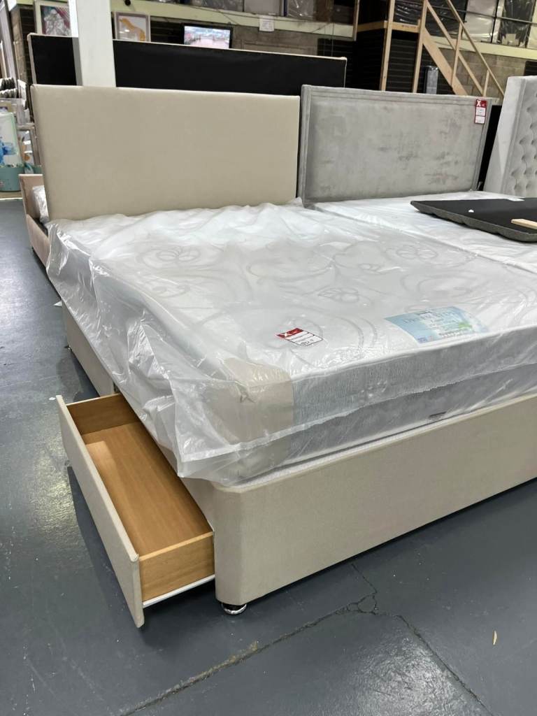 🛏️ Brand New 5FT King Bed + Premium Foam Mattress | Storage Drawers Optional | 25% OFF::