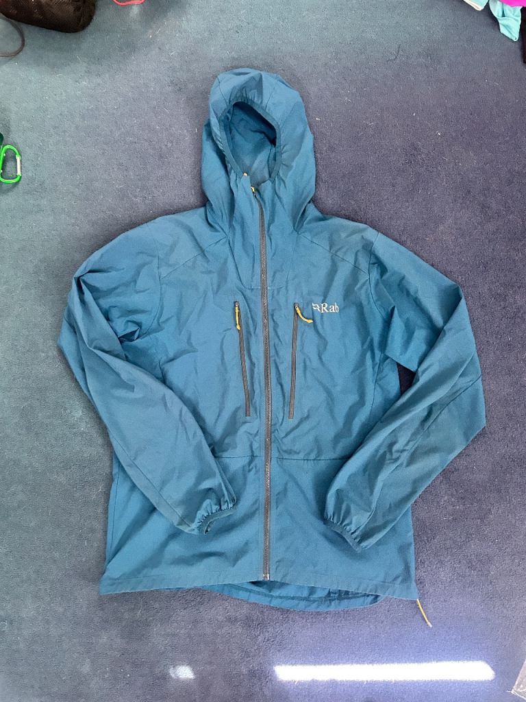Rab Borealis Hooded Jacket Men’s Blue Large L. Excellent Condition