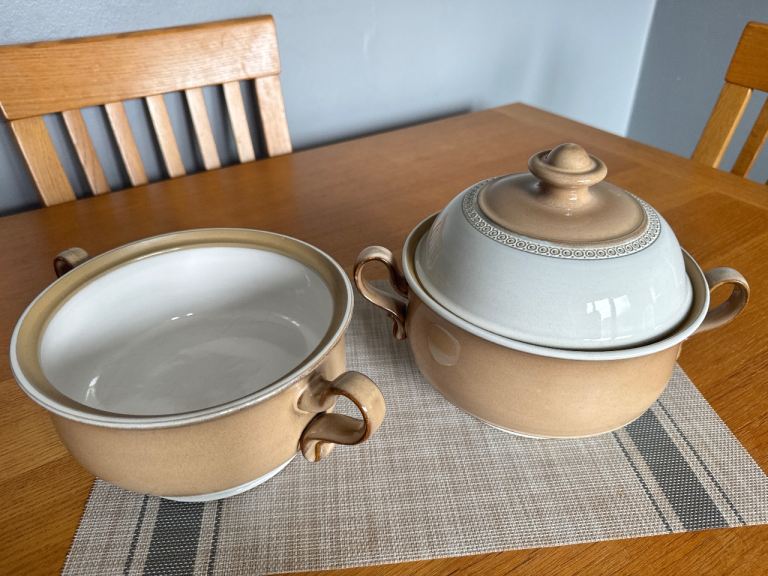 Denby Pottery ‘Seville’ Lidded Casserole Dish and Open Bowl – As Good As New