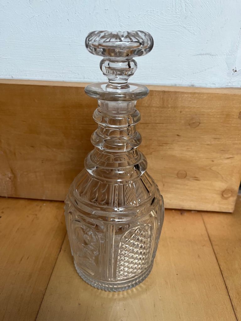 Beautiful Antique Cut glass Wine Decanter