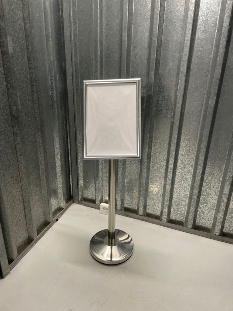 HQ aluminium Floor-Standing Sign Holder / Poster Stand x2. -- HEIGHT ...