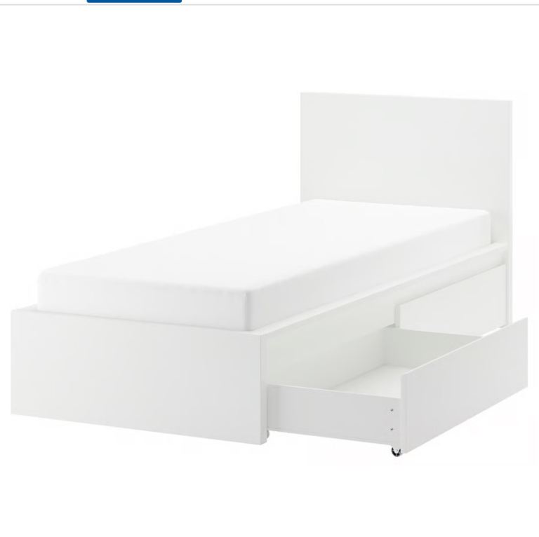 Single bed with mattress and storage 