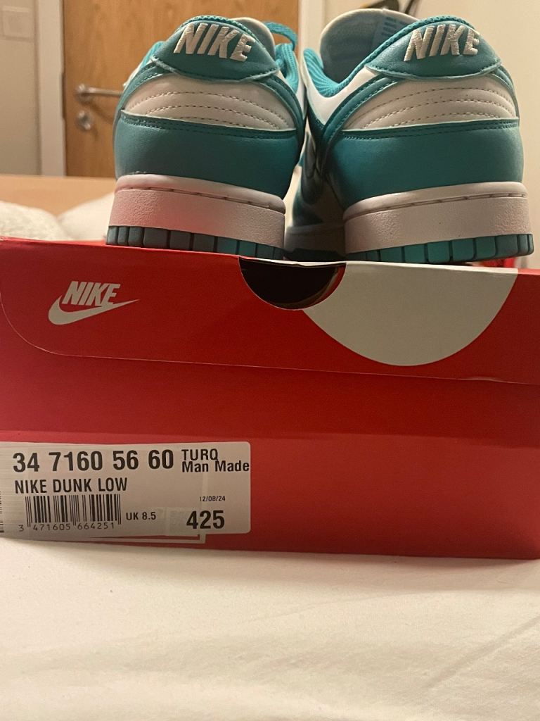 Nike Dunk Low Turquoise Trainers - UK 6.5