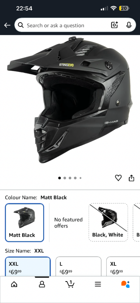 XXL Helmet & Goggles - NEW. 