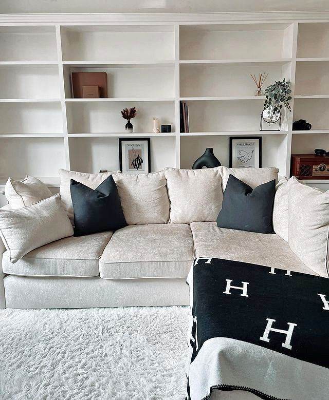 Alaska Pearl White Corner Sofa 4 Seater 