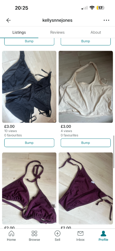 Multiple clothes for sale