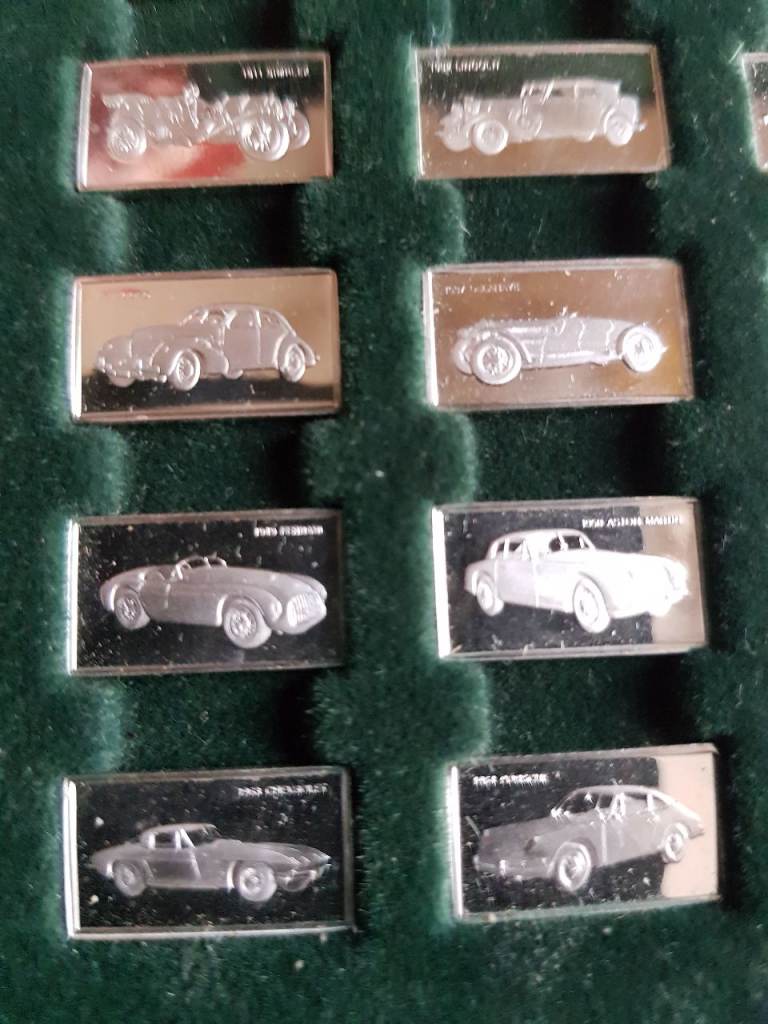 John Pinches 100 Greatest cars Solid Silver Collection FREE Delivery