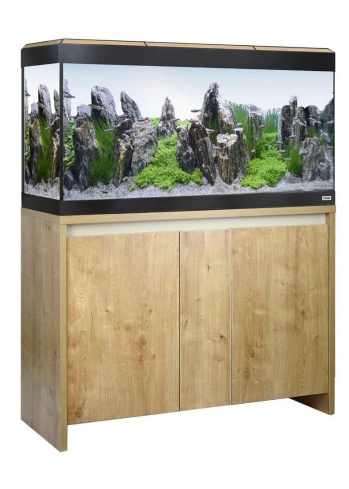 FLUVAL 200 L Aquarium Tank (full set with oak cabinet) ** 4 months old **