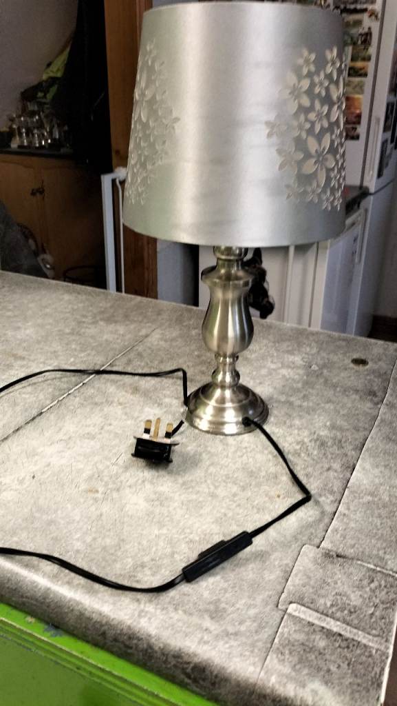 Silver table lamp 