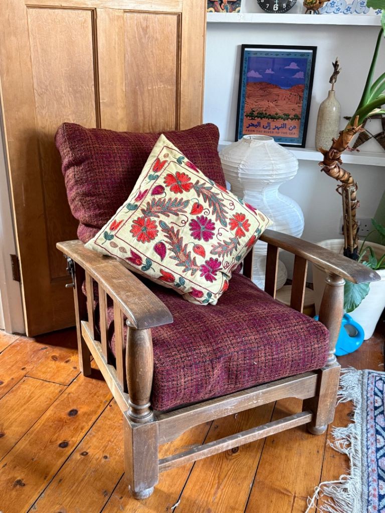 Victorian Reclining Solid Wood Chair