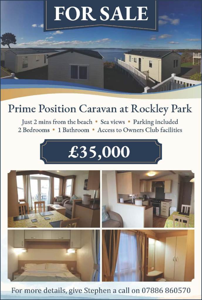 2 bed caravan with stunning harbour views