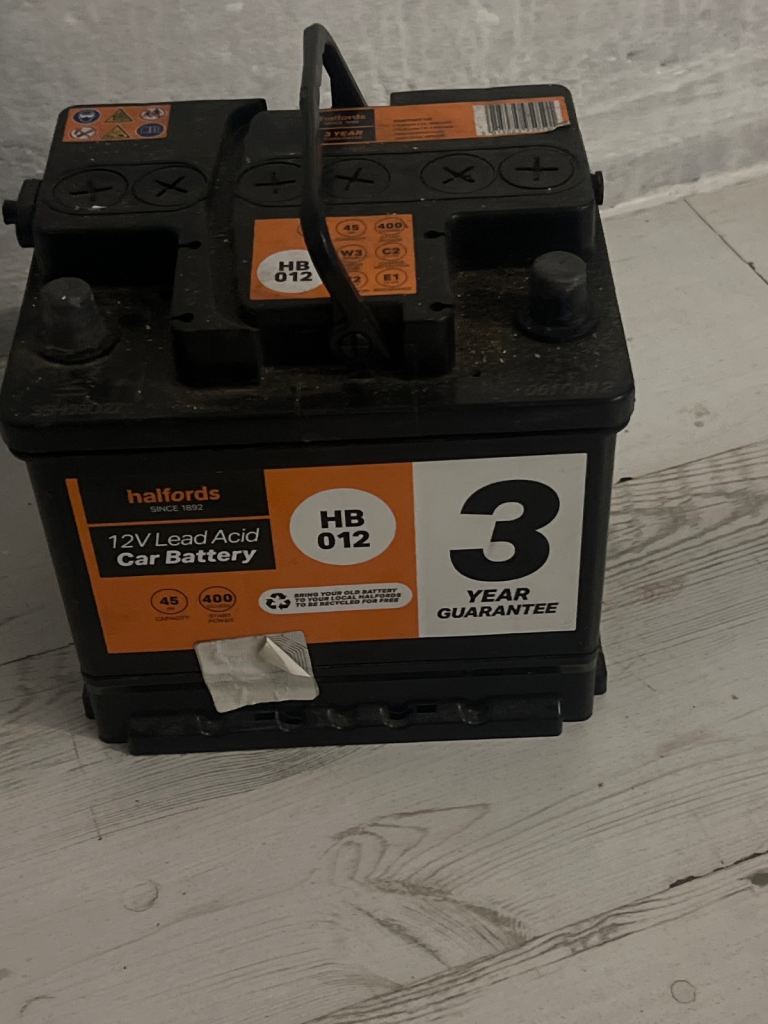 12v car battery (faulty)
