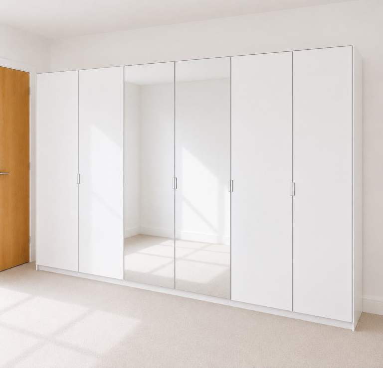 IKEA PAX 300cm Wardrobe – 6 Doors (2 Mirror Doors) Delivery Available