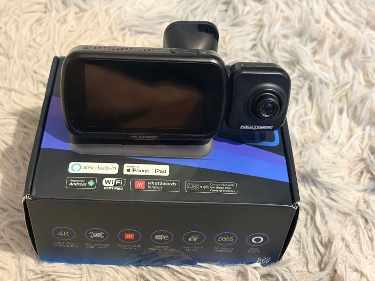 Nextbase 622GW 4K Dash Cam + Rear Camera Module – Excellent Condition 