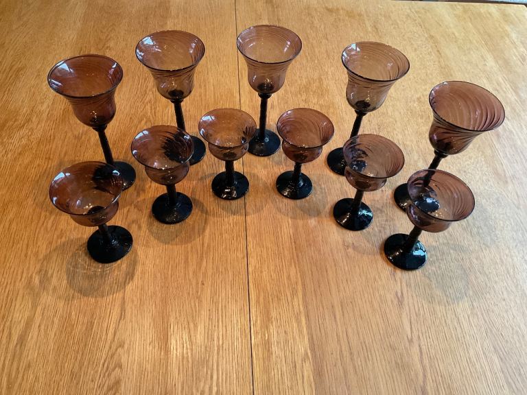 Vintage wine/ liqueur glasses