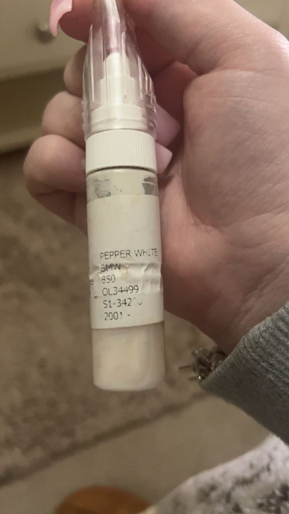 BMW pepper white touch up paint for mini  