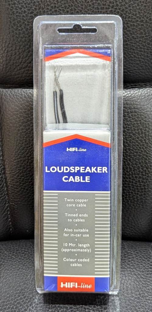 VINTAGE HIFI LINE TWIN COPPER CORE LOUDSPEAKER CABLE TINNED ENDS AUDIO CAR 10m