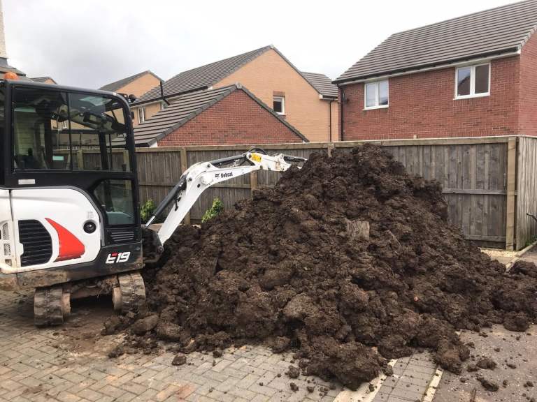 Digger hire and operator, demolition and foundations 