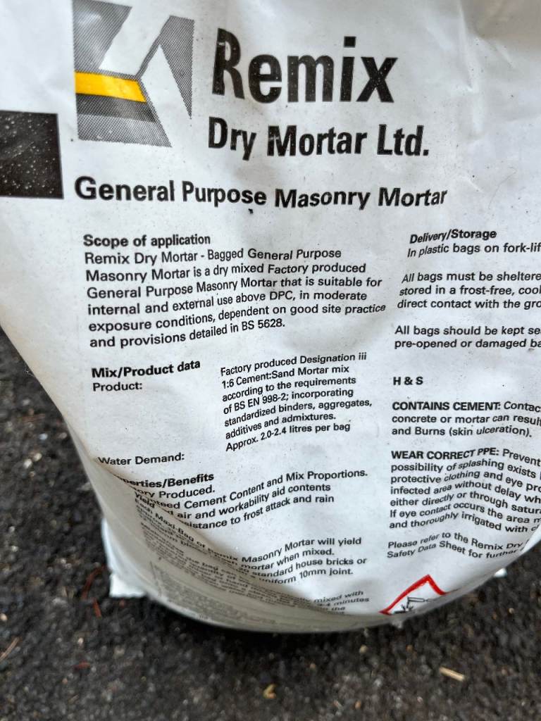 Remix General Purpose Masonry Mortar – New Bag