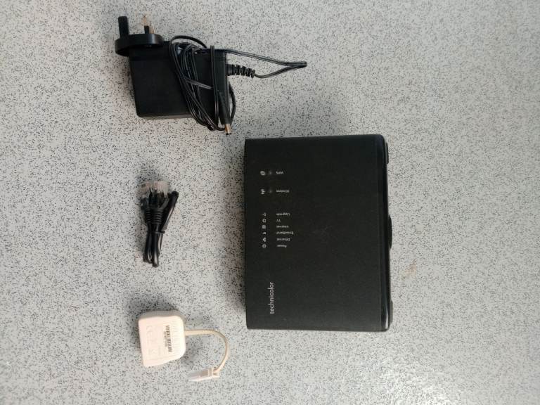 Technicolour Home Broadband Wireless Wi-Fi - Ethernet Modem Router Package 