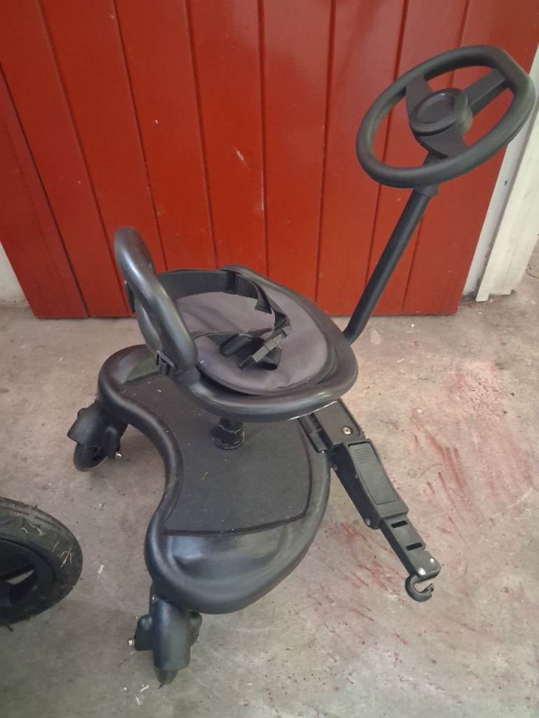 2-in-1 Universal Stroller Glider Board with Seat and Steering Wheel