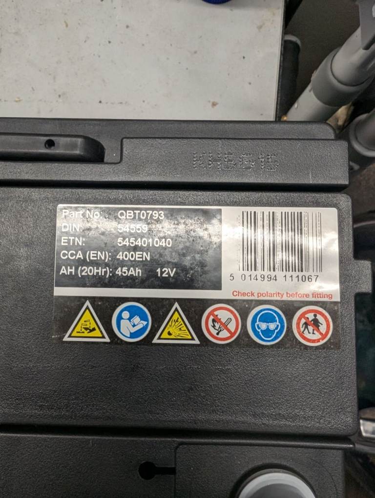 Brand new 12v car battery - Quinton Hazell top quality