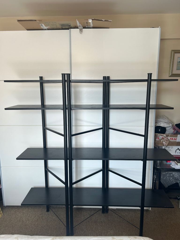 Fold up black display shelves ideal for collecting and displaying on