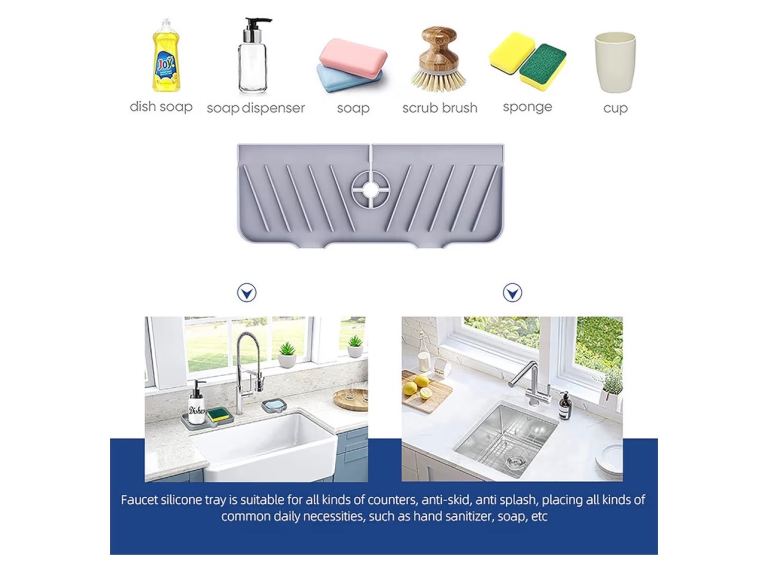 Sink Splash Guard Drip Catcher Mat( 2 pack) brand new 