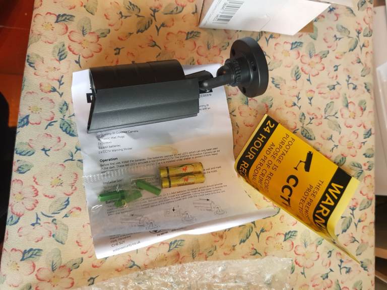 Dummy IR Outdoor Camera (Batteries & CCTV Sticker Included) Alternative to CCTV