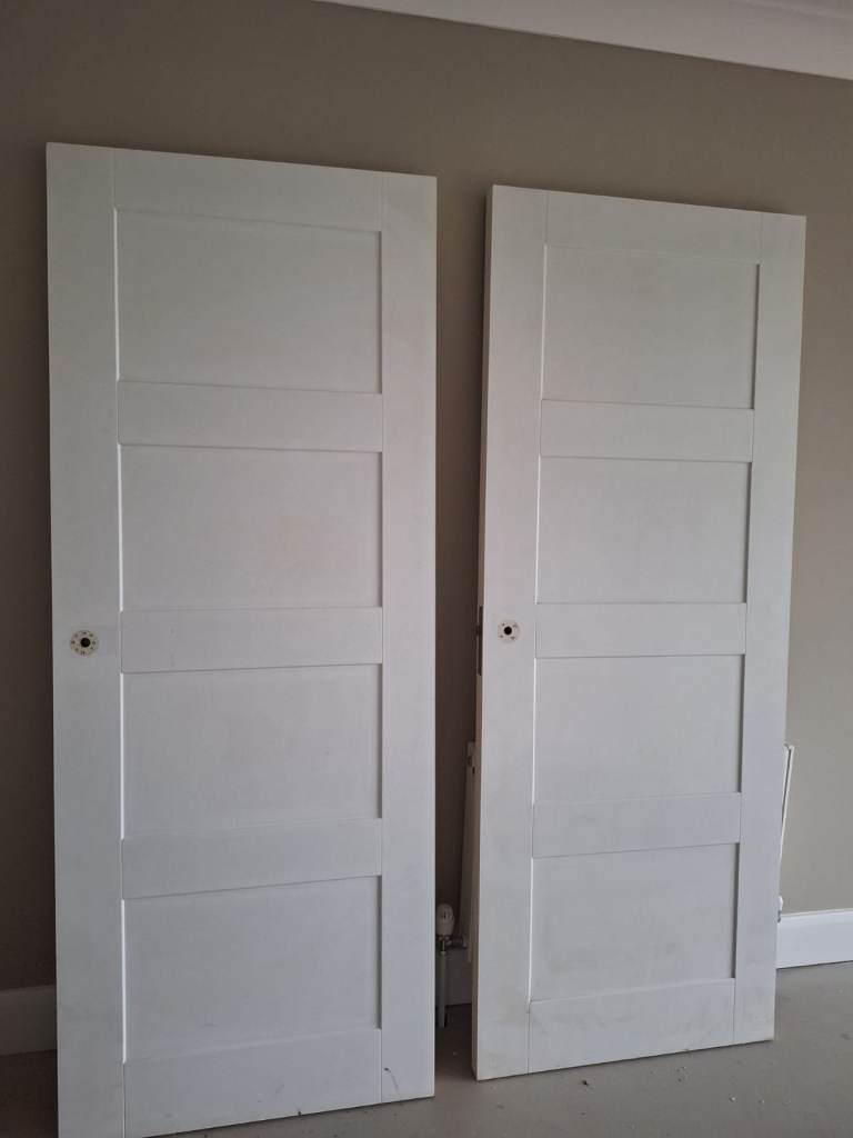 Shaker 4 Panel White Moulded FD30 Fire Door Internal