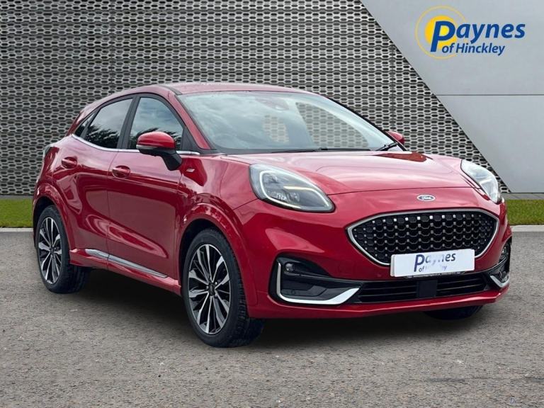 2024 Ford Puma ST-Line Vignale 1.0L 155ps Hybrid Auto Fantastic Red LEATHER INT