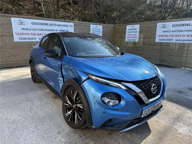 2021 71 NISSAN JUKE DIG-T TEKNA PLUS 1.0T ACCIDENT DAMAGED REPAIRABLE SALVAGE