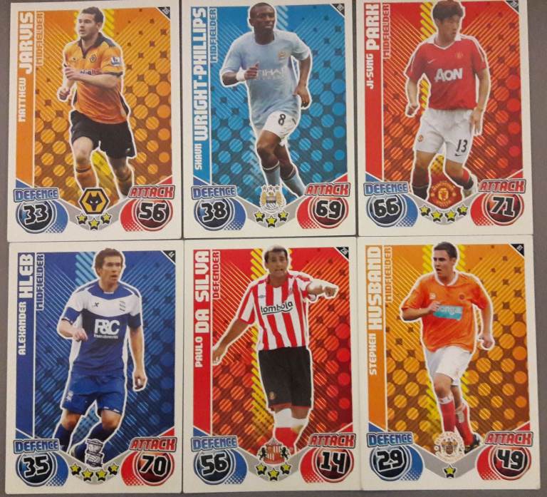 Topps Match Attax Premier League Football Trading Cards x 6 – post or collect