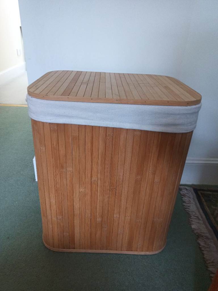 Bamboo laundry hamper / basket / bin