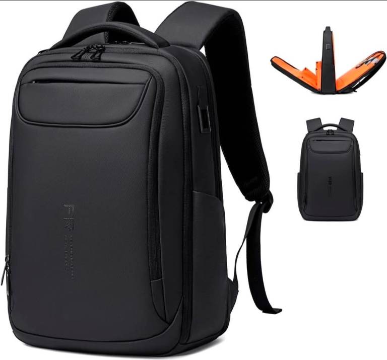 FENRUIEN Business Laptop Backpack for Men 15.6 Inch Water Resistant Rucksack with USB 