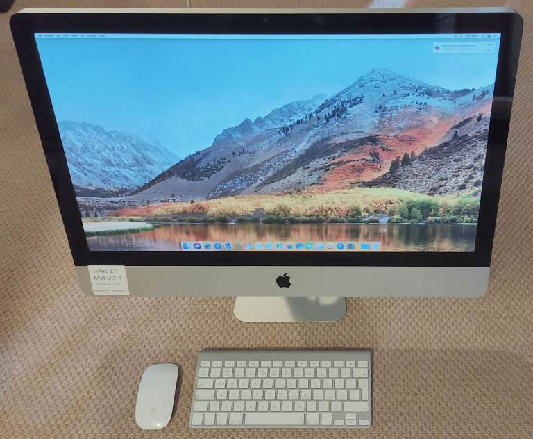 27" iMac, Mid-2011, Full working order, with mouse and keyboard. 