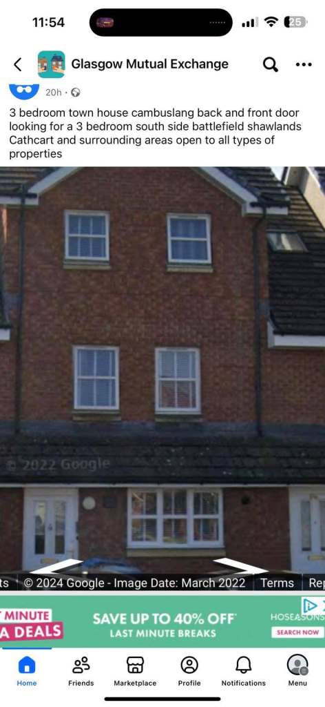 3/4 bedroom townhouse to swap