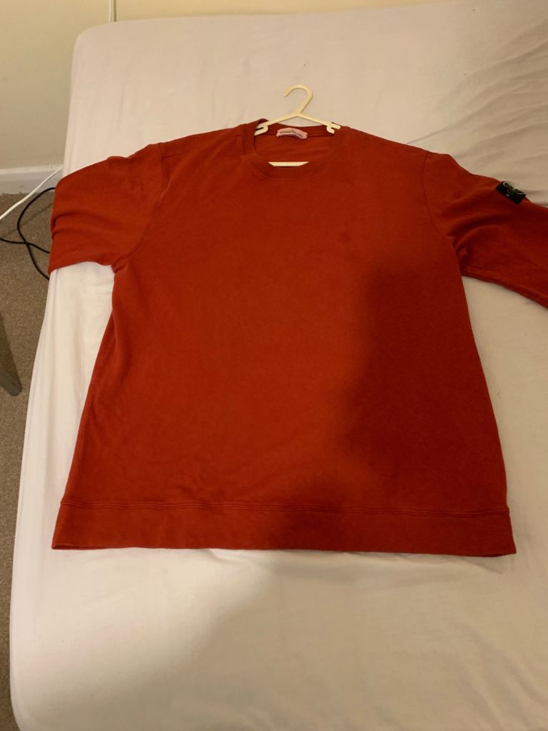 Red  stone island jumper 100% authentic 