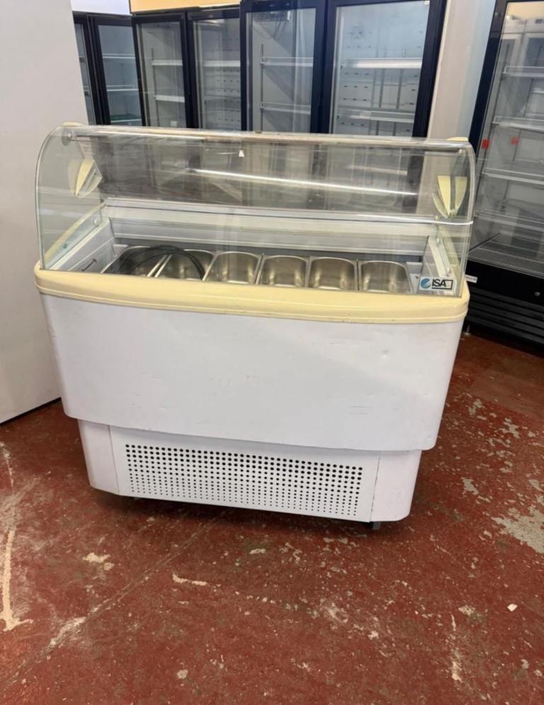Commercial ice cream display freezer like new Italian cafe shop restaurant 