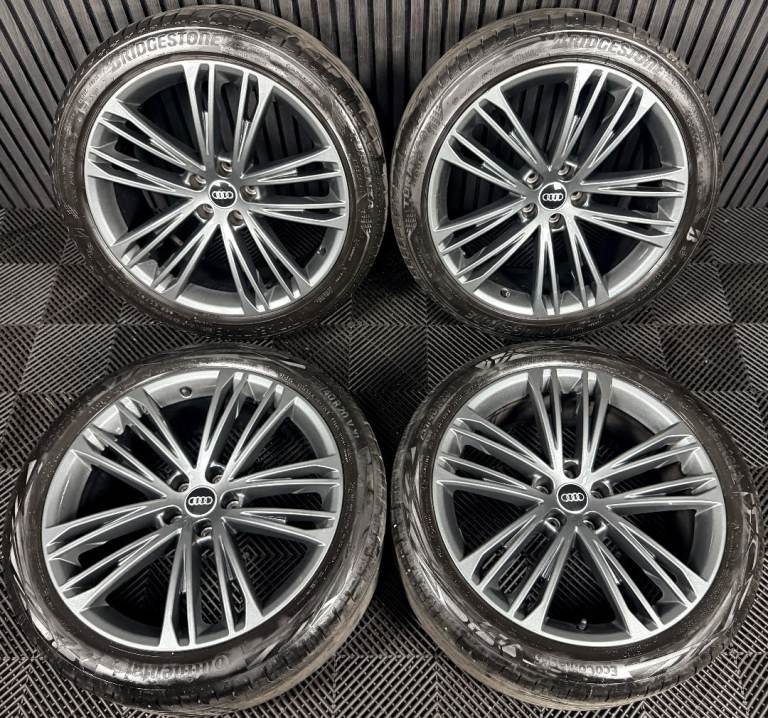 20'' GENUINE AUDI A7 S7 LINE GREY A8 ALLOY WHEELS ALLOYS TYRES