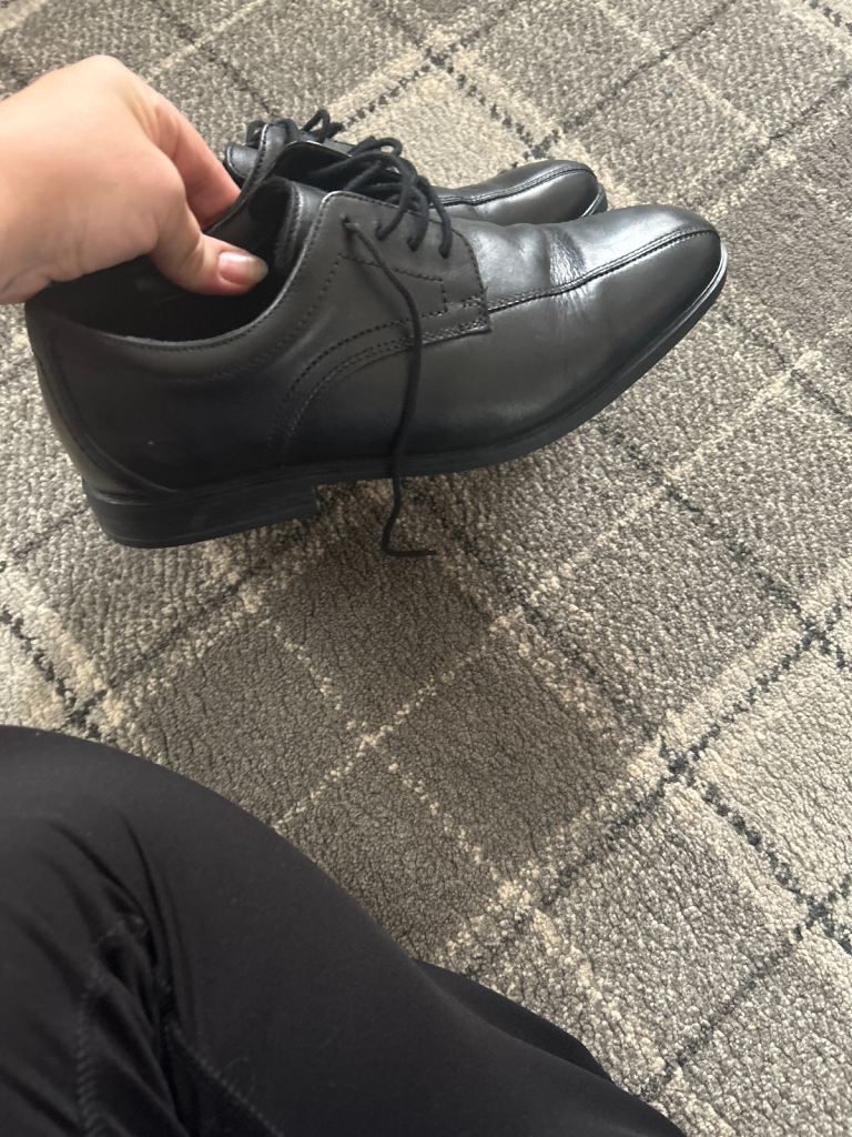 image for Clark’s  lack leather shoes 