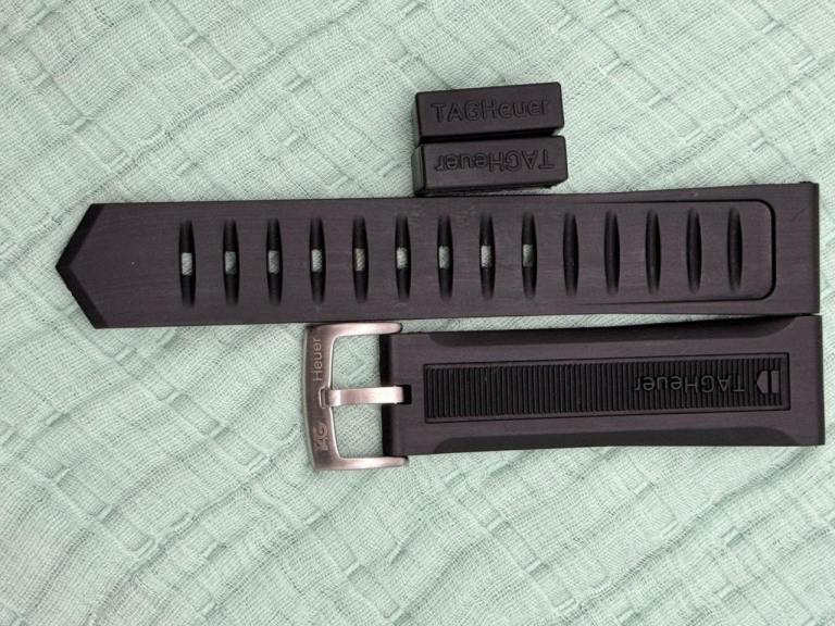 Tag Heuer Black Rubber Watch Strap – 18mm, New