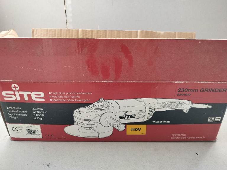 SITE 230mm Grinder 110V – Brand New