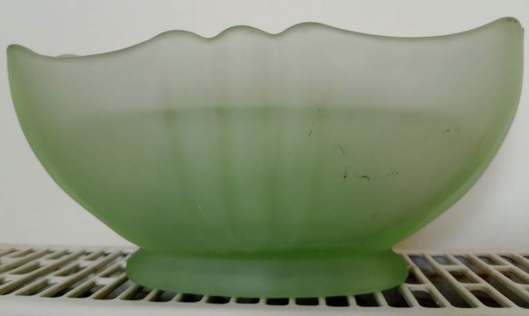 Pair of frosted GLASS VASES 1930s Art Deco BAGLEY Bristol