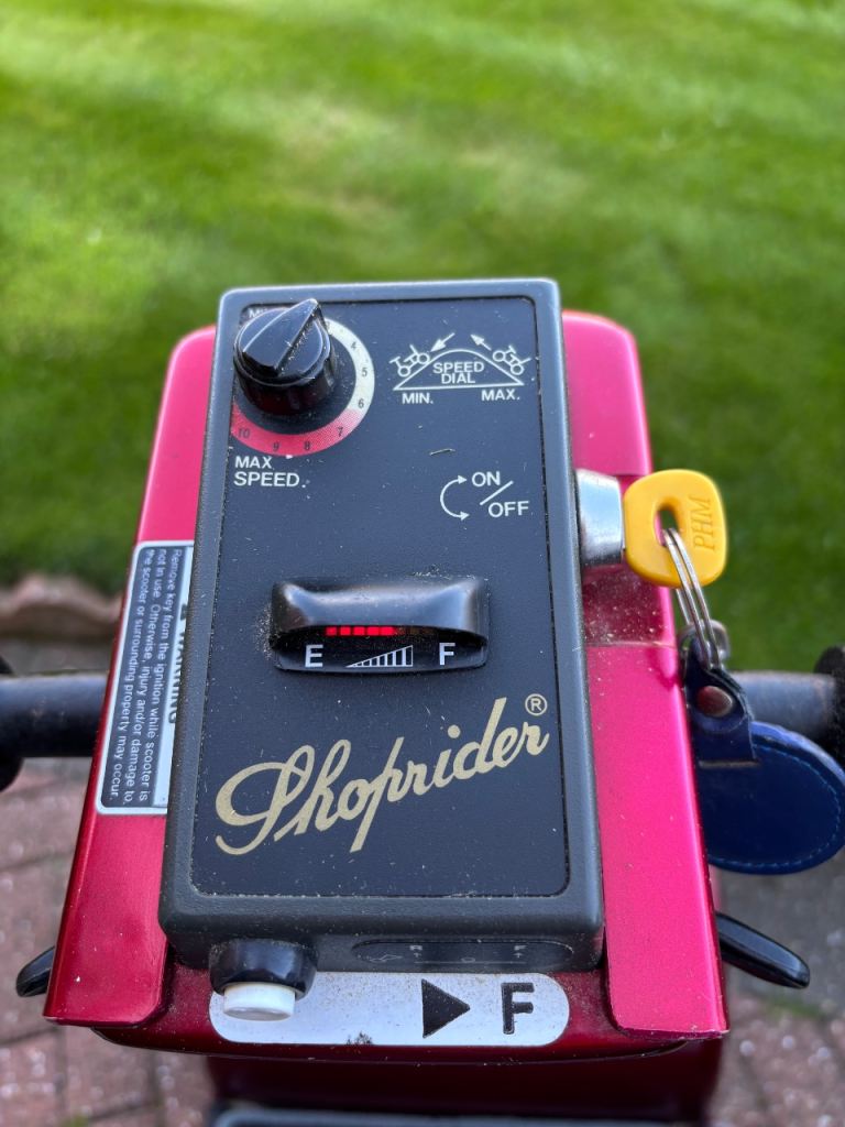 Shoprider Mobility Scooter – Red, Fair Condition