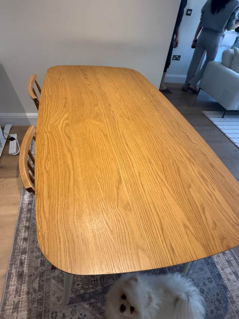 Oak Dining Table Set + Ercol Chairs & Bench