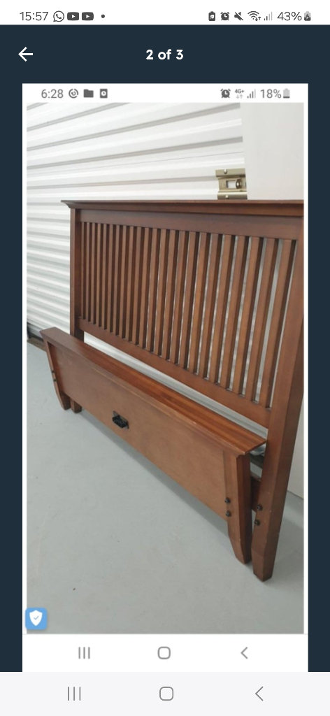 John lewis wooden double bed frame 