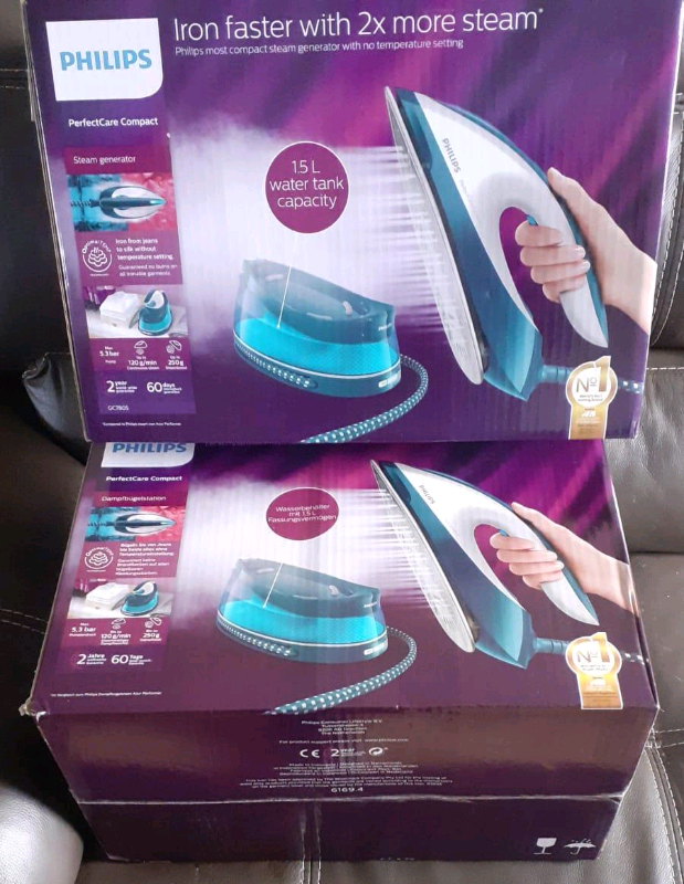 New Philips PerfectCare Compact Steam generator iron Tefal Braun Russell Hobbs Morphy Richards