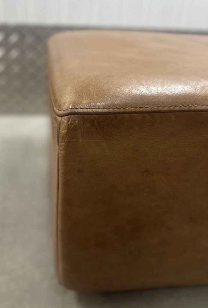 Vintage Timothy Oulton HALO Leather Footstool - FREE LOCAL DELIVERY 